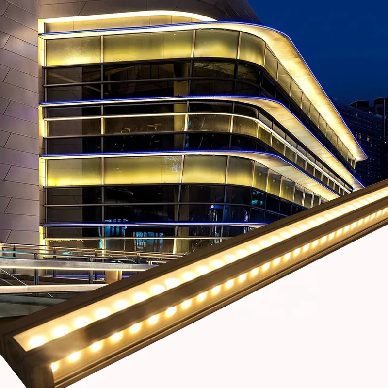 

36W DMX512 DMX Linear Wall Washer Led Light 3 Sides Lighting IP65 Waterproof Outdoor Architectural Hotel Exterior Facade Lamp
