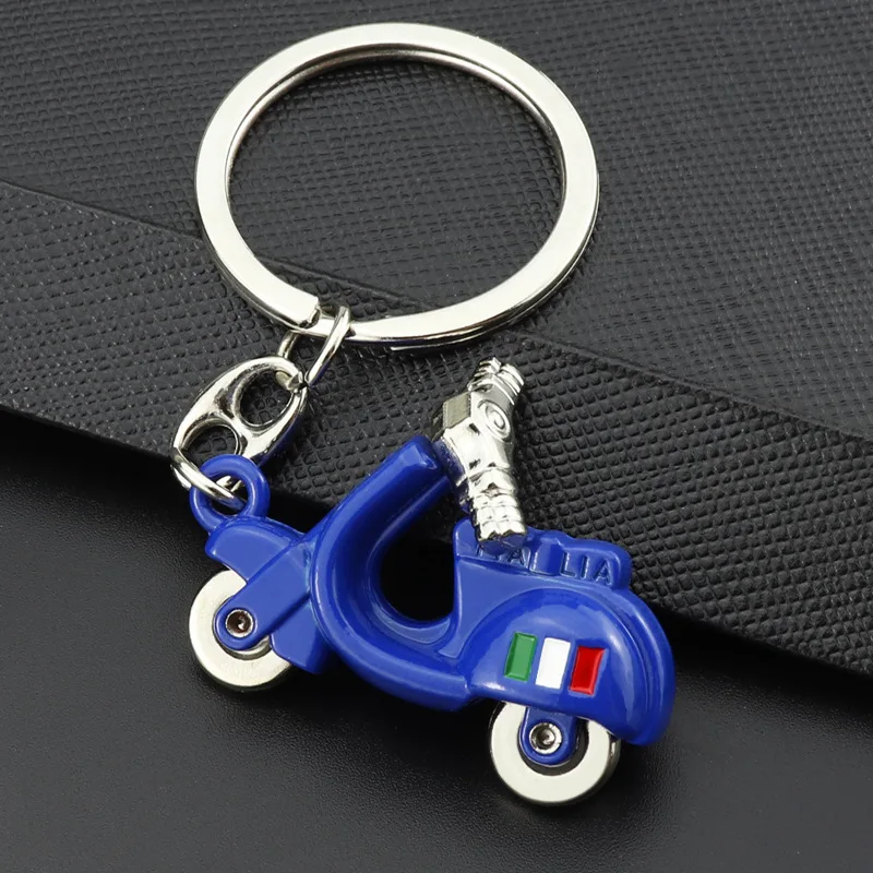 New Metal Electric Car Keychain Fashion And Exquisite Simulation Electric Motorcycle Car Key Ring K5001