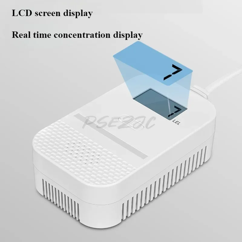 Portable Household Gas Alarm Natural Gas Detector LCD Display Independent Combustible Gas Alarm