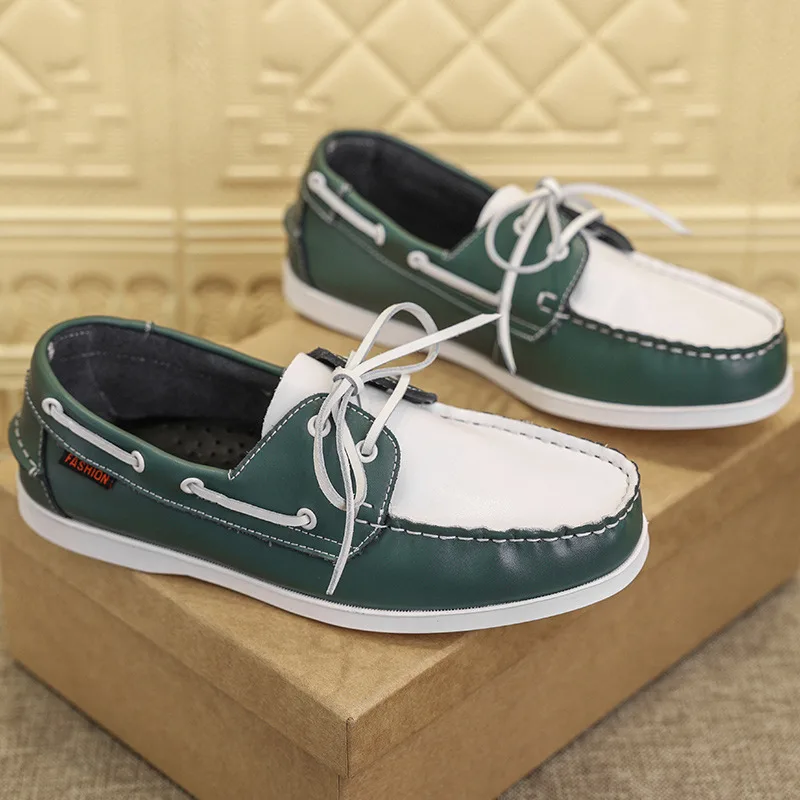 

Hot Leather Casual Shoes Men High Quality Boat Shoes Man Loafers Plus Size 47 Comfort Flat Business Shoes For Men zapatos hombre