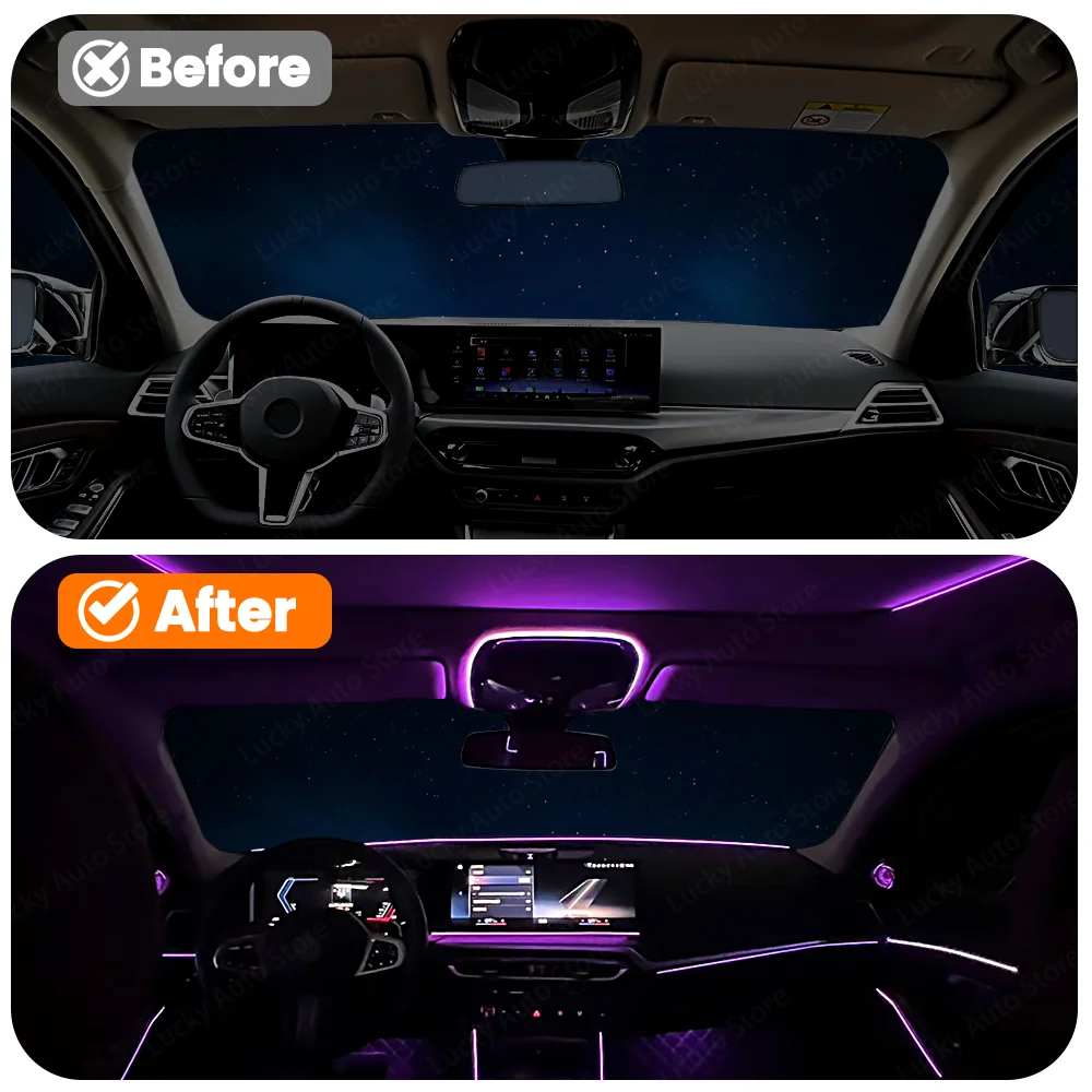 

LED 11 Colors Ceiling Reading light Interior Lighting Ambient Light For BMW 2 3 4 5 6GT 7 8 Series G20 G01 G02 G05 G06 G07 Car