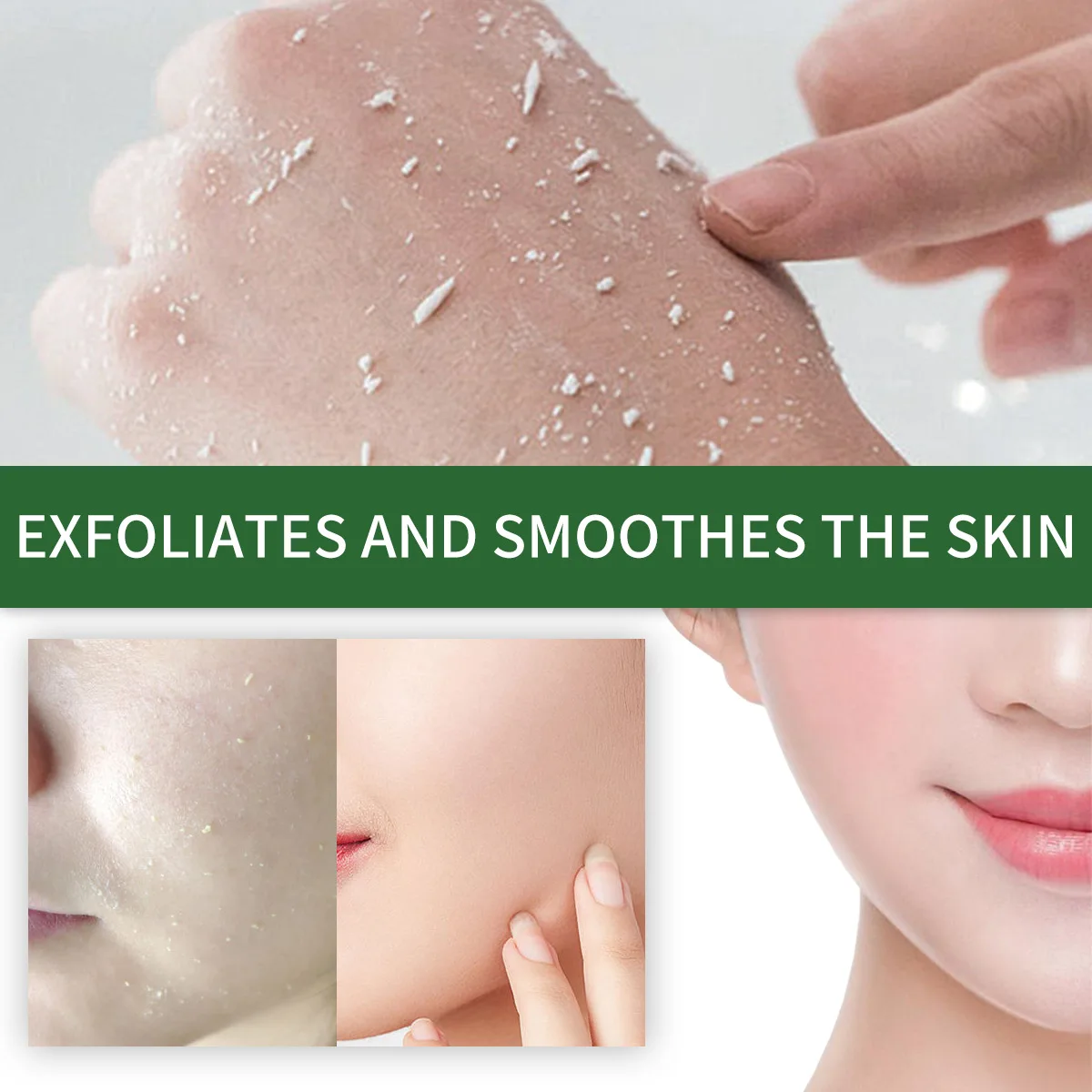 Facial Scrub Light-sensitiveTender Body Scrub Cleans Pores Moisturizes Smooth Exfoliating Peeling Gel Face Scrub