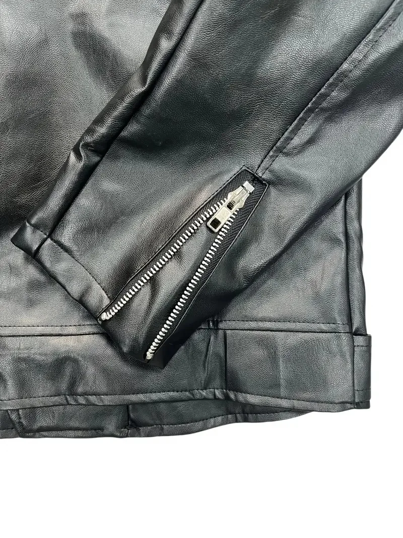 2025 Mens Fashion Leather Jacket Slim Fit Stand Collar PU Jacket Male Anti-wind Motorcycle Lapel Diagonal Zipper Punk Jackets