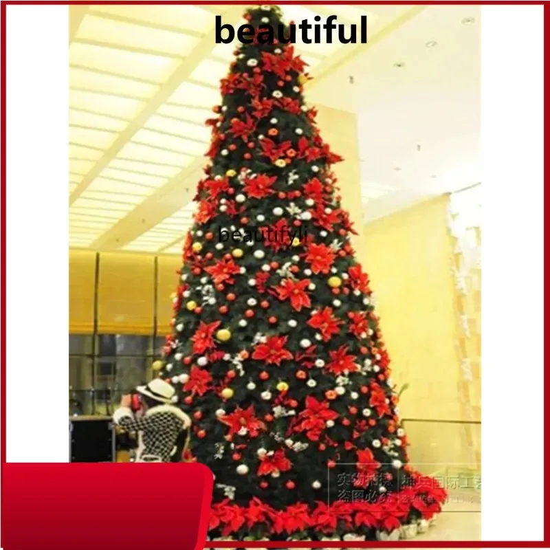 

Large Christmas tree Christmas outdoor frame Christmas tree shopping mall hotel square decoration scene luminous H