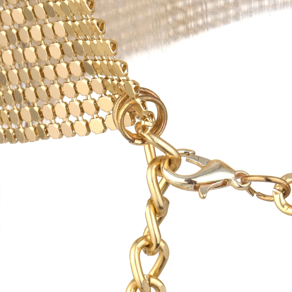 Wanita Seksi Logam Rumbai Hem Halter Tubuh Rantai Bra Atas Dada Rantai Gothic Punk Mode Gadis Perhiasan Aksesori Prom