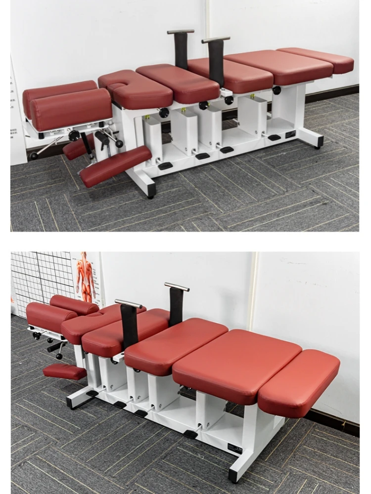 5 sections: traction foot pedal, Tuton, press, chiropractic bed, physiotherapy bed, massage tools, orthopedic bed, reduction