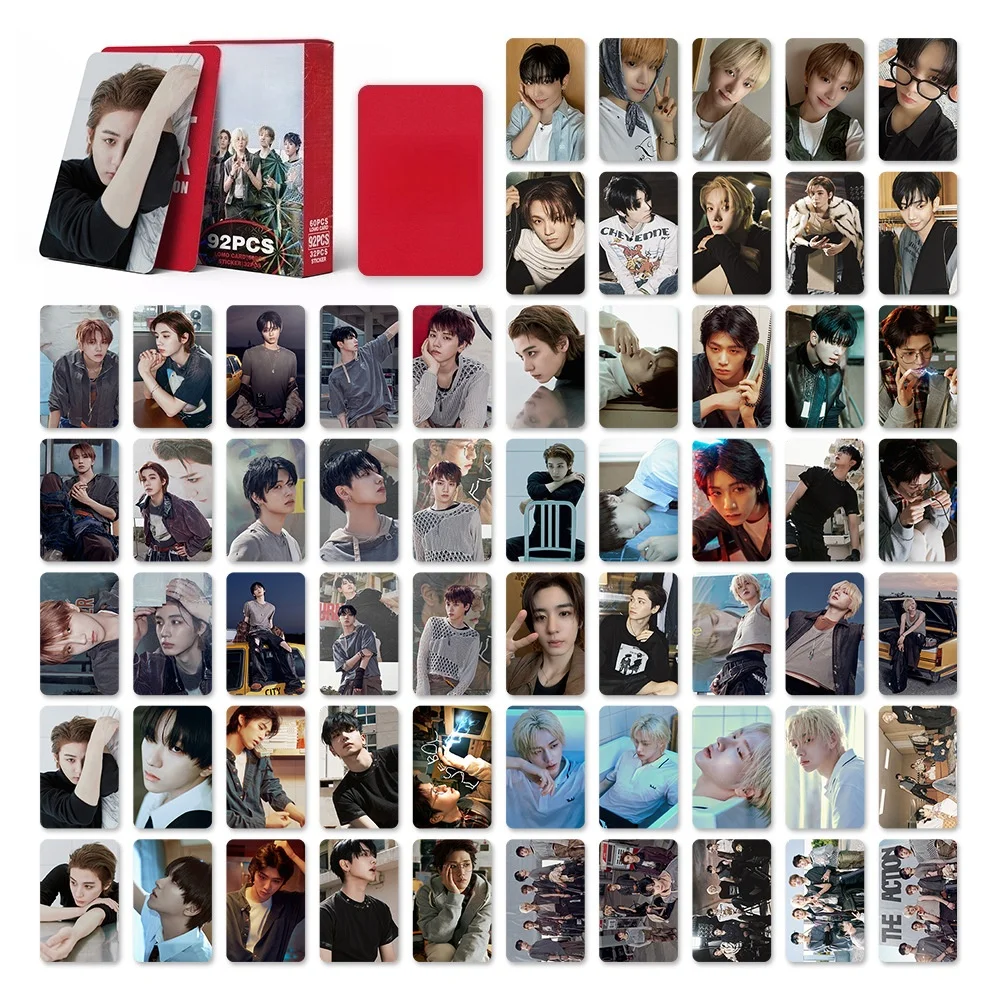 

92pcs Set LOMO Card Stickers New Album Boy Group 3-inch double-sided High-Definition Photo Collectible Cards Fans Gifts
