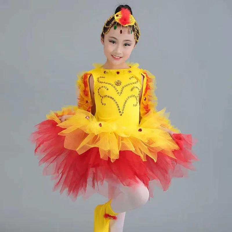 Children's performance suit, dance suit, girl animal, primary school student performance costume  skirts