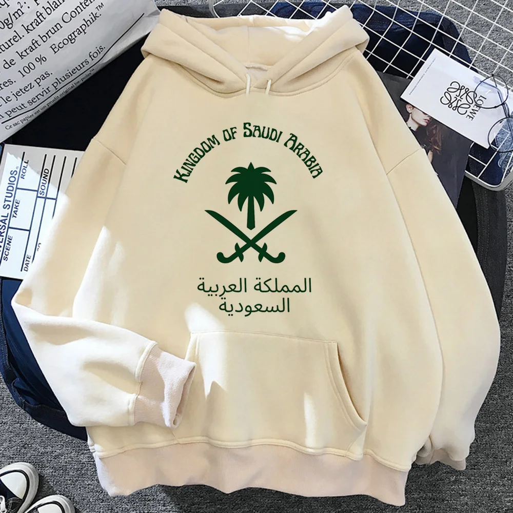 Kingdom of Saudi Arabia hoodie athleisure modern style winter patterned anime girl pullover hoddie Y2K athleisure