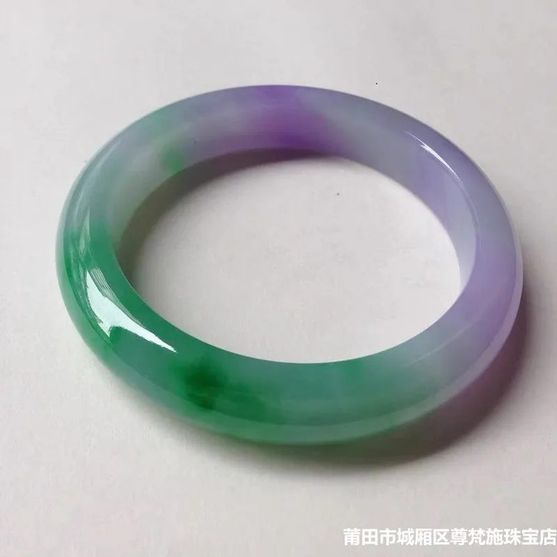 Violet Ice Bracelet for Women, Spring-Colored Natural Burmese Jadeite, Gift-Ready