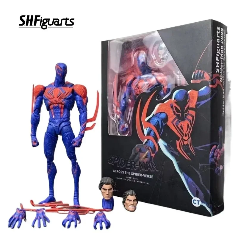 In Stock Ct Spider-Man 2099 S.H.Figuarts Spiderman Across The Spider-Verse Part One Anime Action Figures Model Statue Toys Gifts