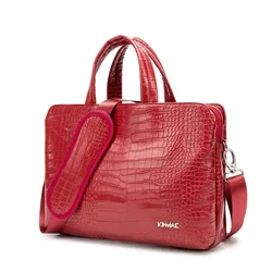 Bolsos de mano de piel con patrón de cocodrilo para mujer, bolso para ordenador portátil de gran capacidad de 15,6 pulgadas, maletín de negocios, bolsos de hombro, novedad de 2023