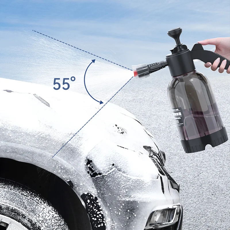 Hand Pump Foam Sprayer motorcycle Car Wash Cleaning High-Pressure Snow Foam Water Gun Large Capacity Cleaning Tool 2L