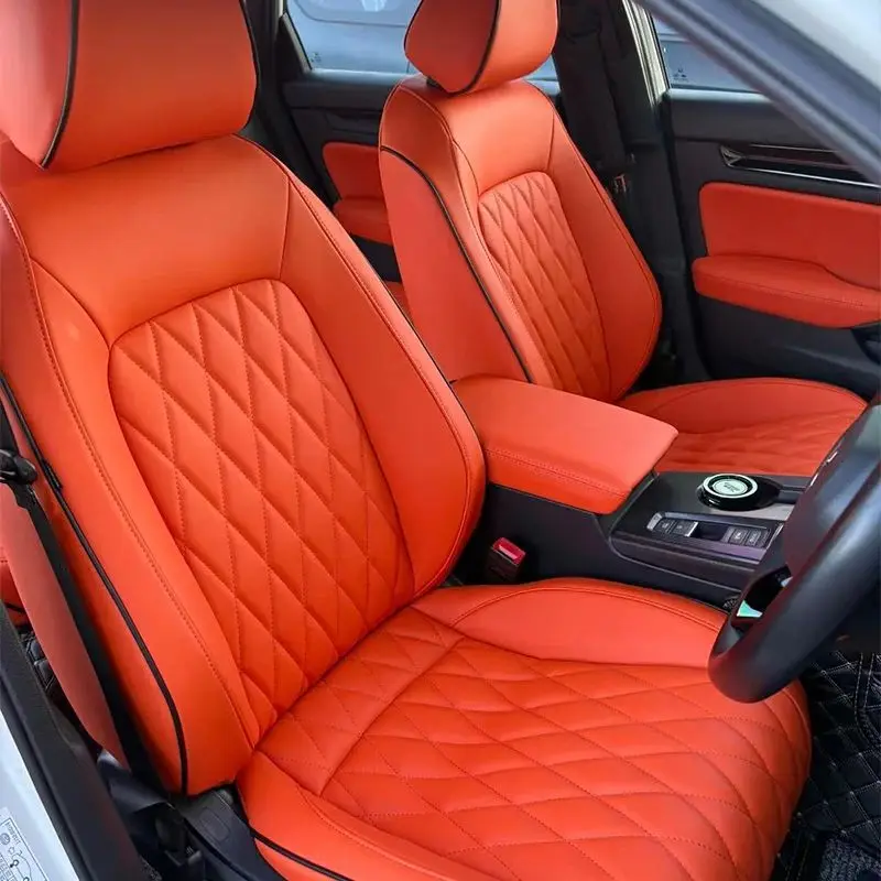 For 2006-2026 Honda Civic Customize Fit Car Seats Covers 2 Rows 5 Seats Waterproof Wear-resistant Artificial Leather Breathable