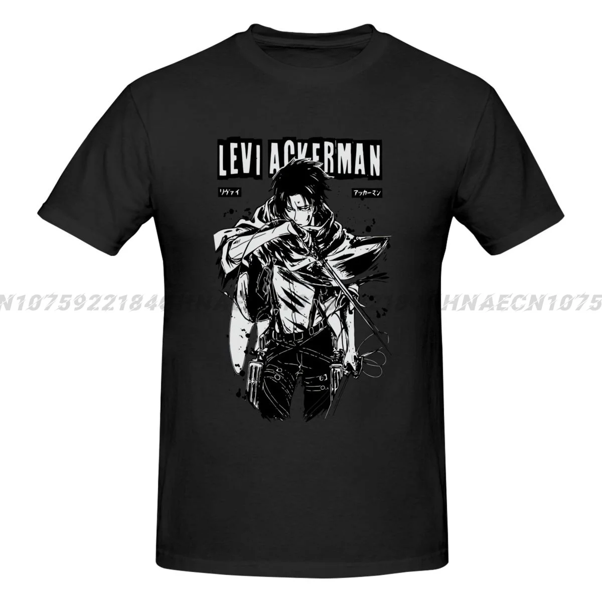 

Shingeki No Kyojin Levi Ackerman T Shirt Men Fashion Casual Short Sleeve T-shirt Aesthetic Vintage Oversized T-shirts Streetwear