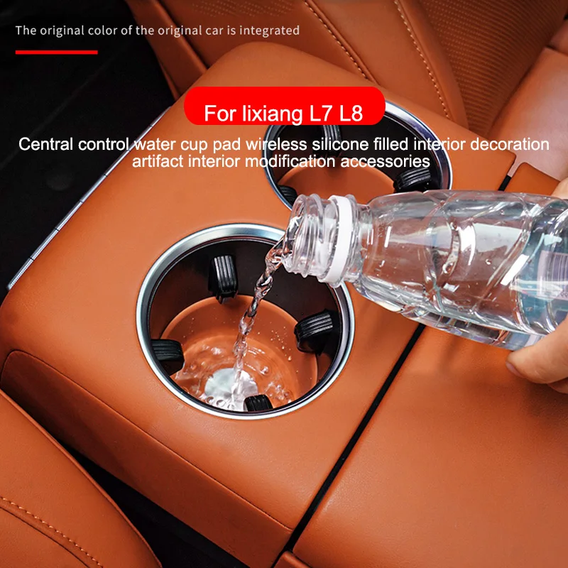 For lixiang L8 L9 L7 Central control water cup pad wireless silicone filled interior decoration accessories