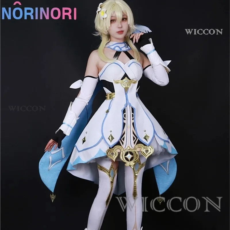 2025 لعبة تأثيري حلي عالية الجودة Genshin تأثير المسافر لومين شعر مستعار حذاء البدلة مرحبا #4