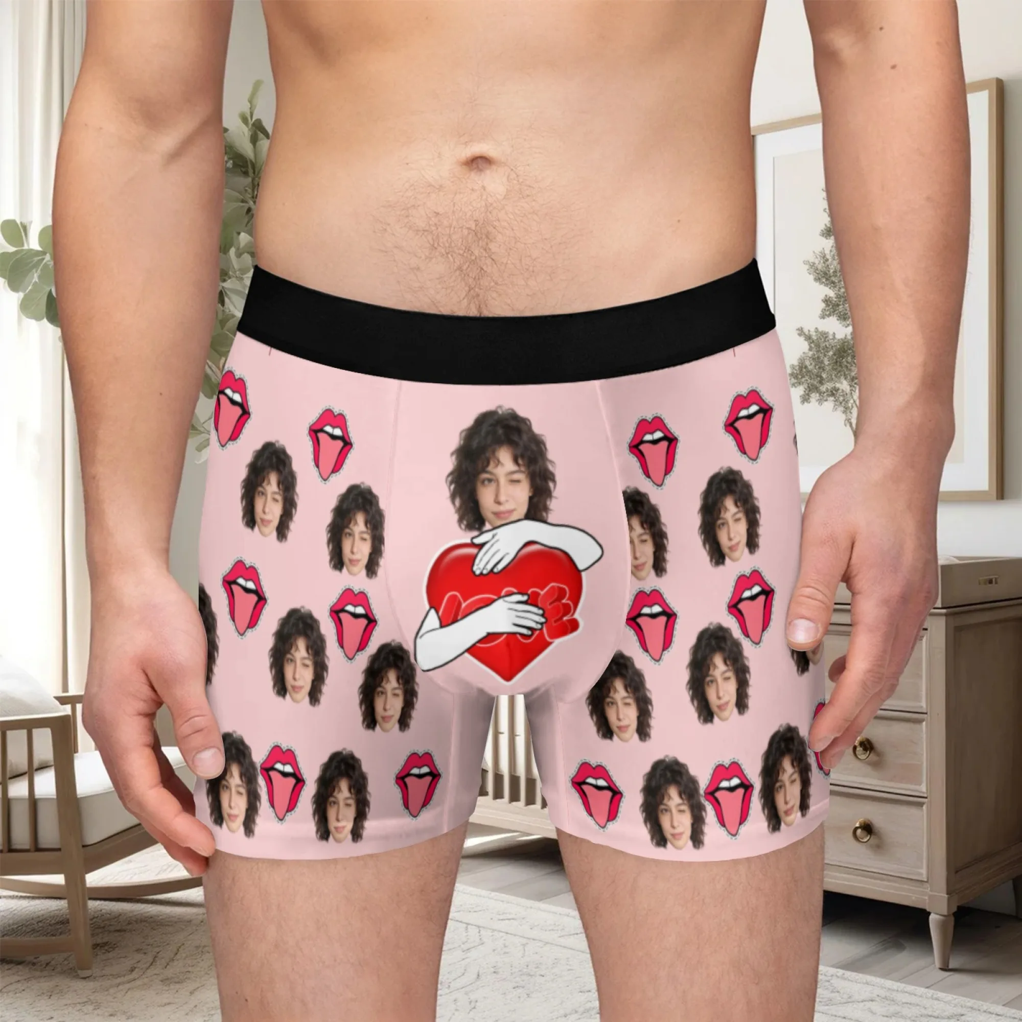 Personalized facial photo customization flat underwear customization men's Valentine's Day gift for husband gift for father