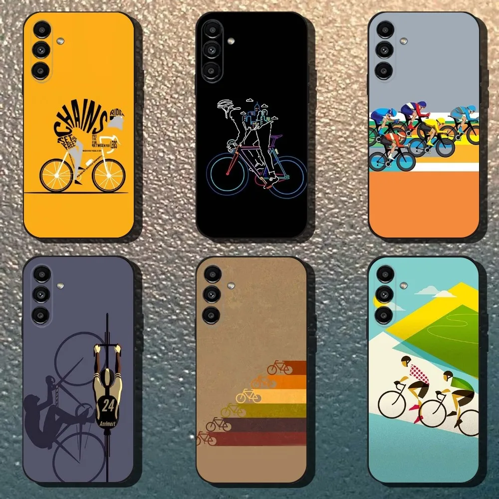 

Tour De France Bicycle Phone Case For Samsung Galaxy A13,A21s,A22,A31,A32,A52,A53,A71,A80,Soft Black Shell