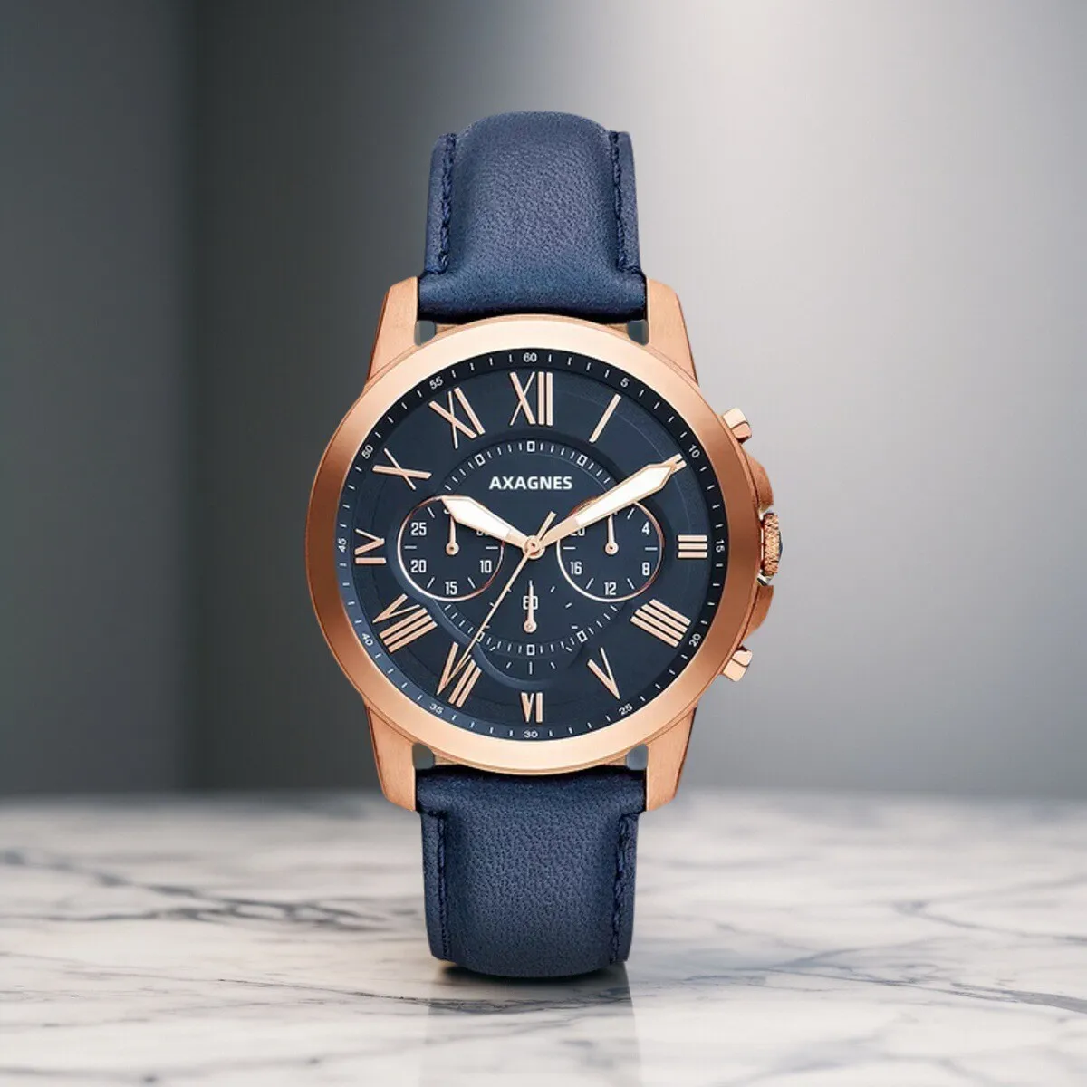 ساعة أصلية للرجال من Grant Quartz كرونوغراف من الفولاذ المقاوم للصدأ والجلد - FS4656/FS4812/FS4813/FS5151/FS5061