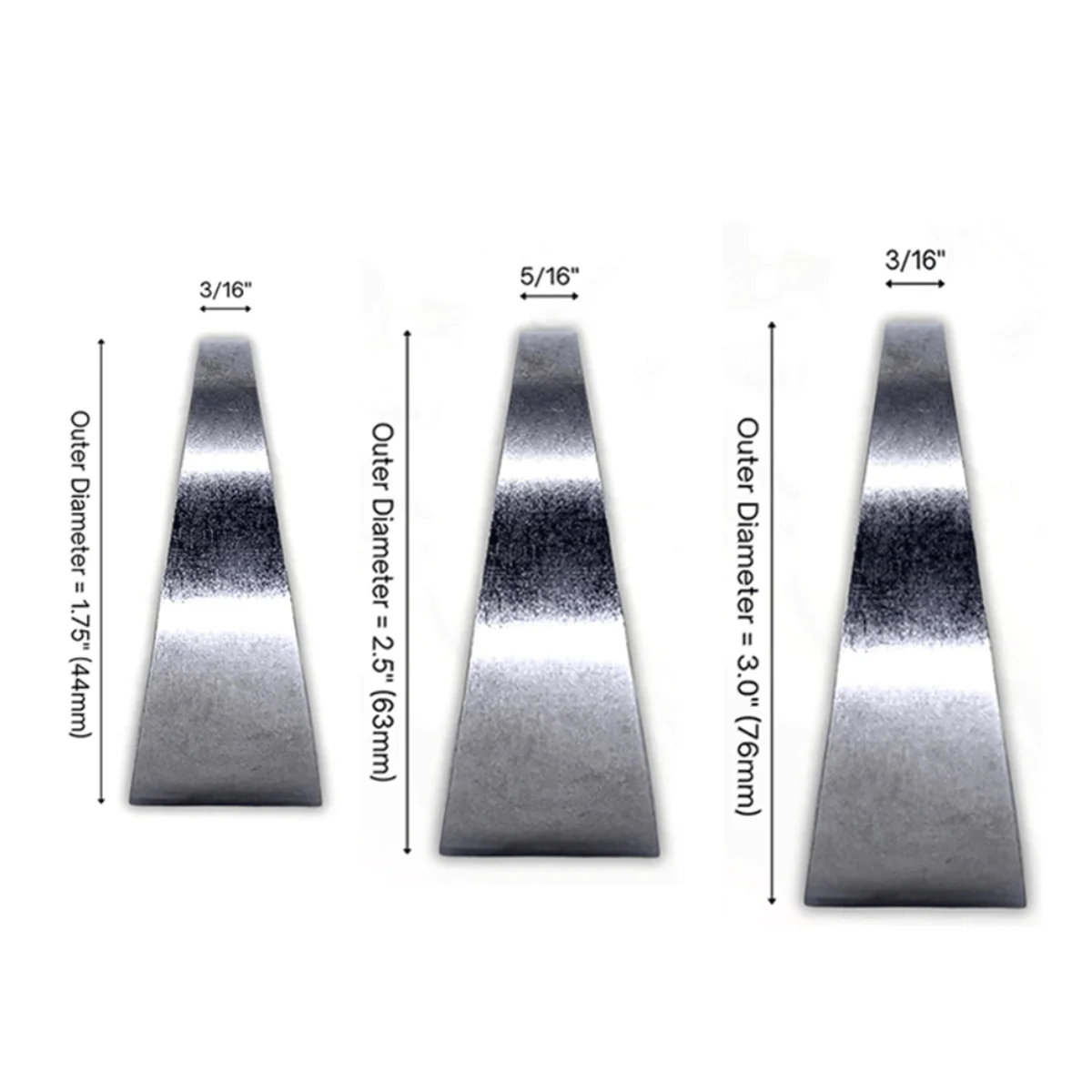 ABNJ 90 Degree Stainless Steel Tight Radius Pie Cuts (Not Welded) - LaserCut & Deburred for Custom Exhaust (5pcs) 3IN