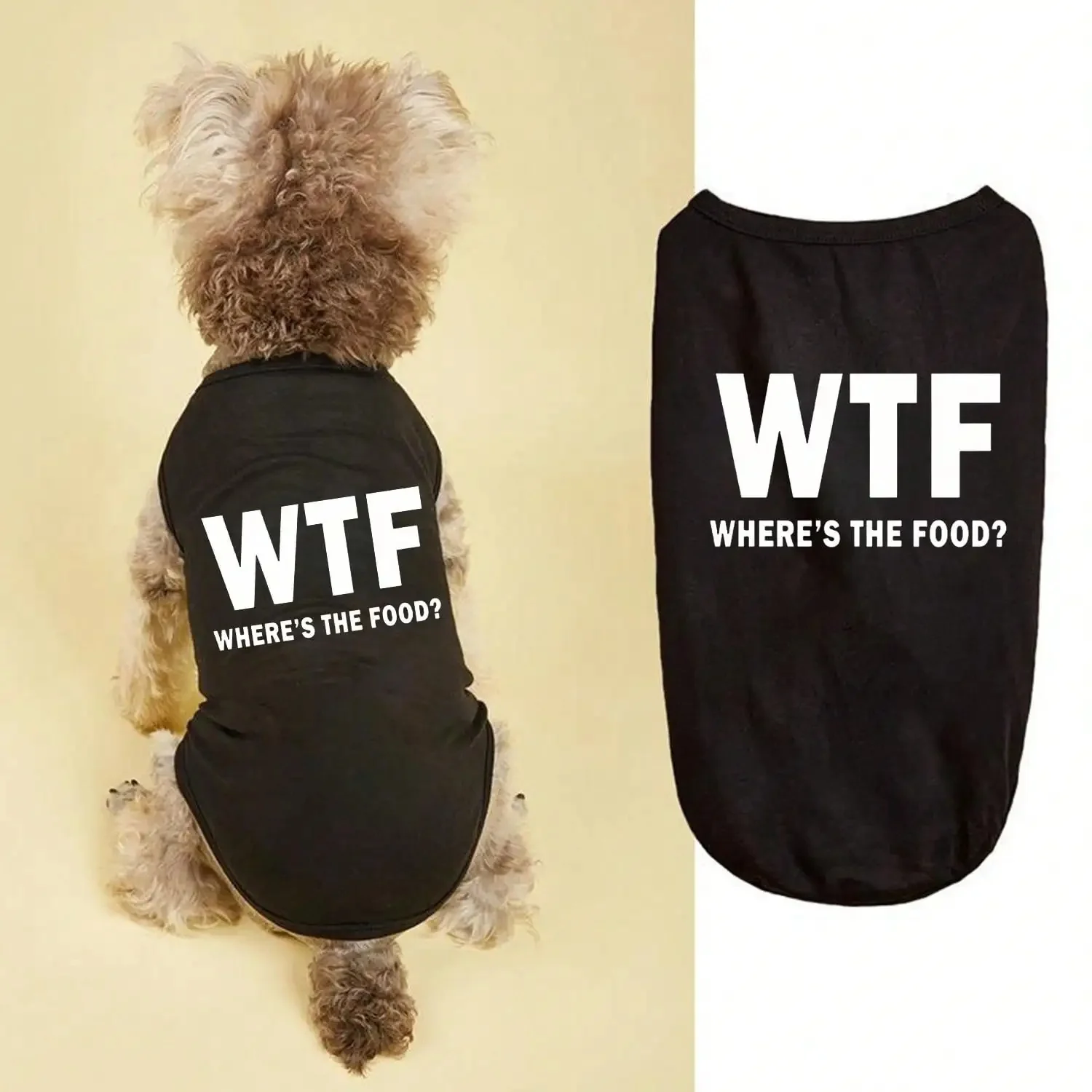 Introducing Our Exclusive Dog Tank Top, featuring a Playful 'Where's the Food' Back Print