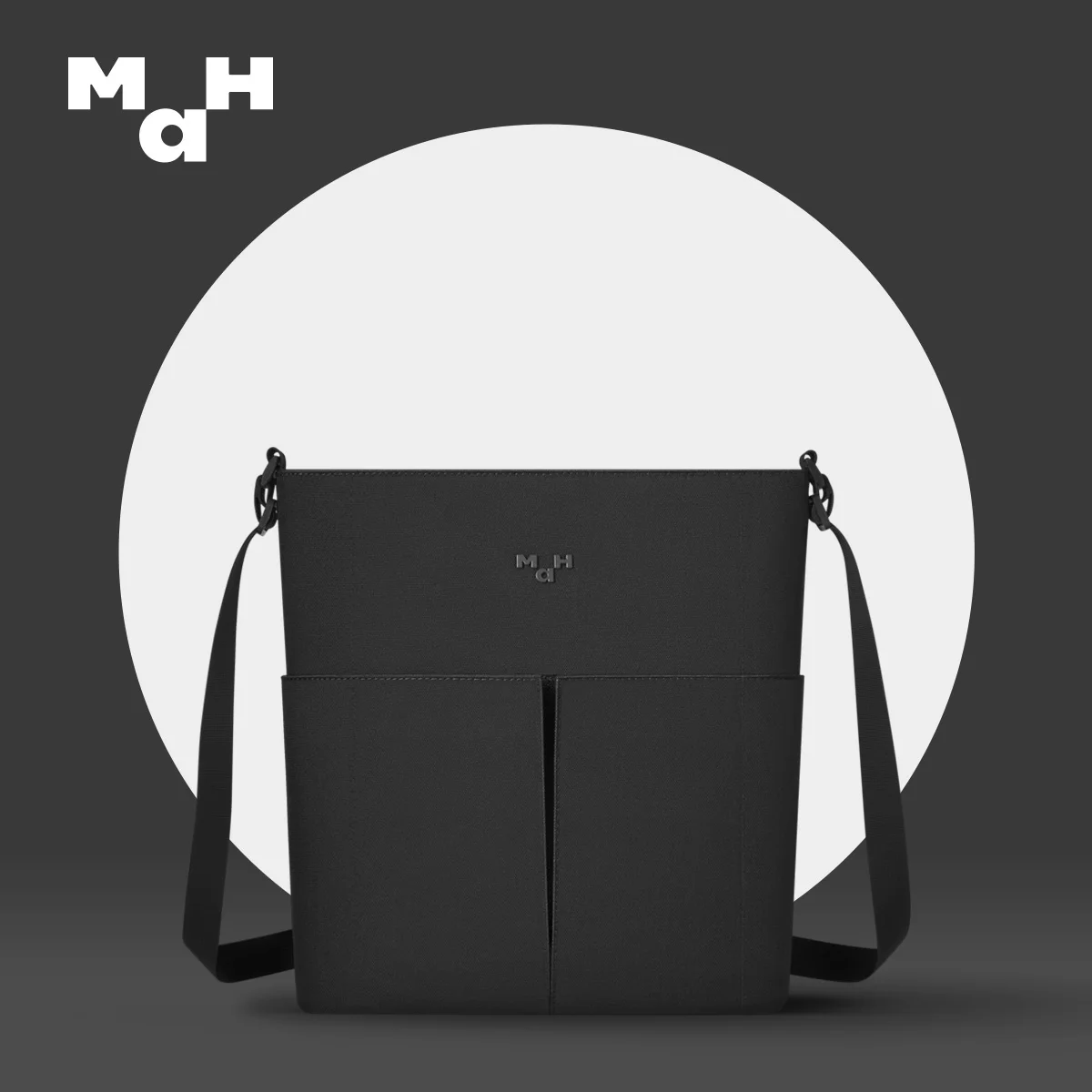 MAH Line Crossbody Bag 600D Solid Color Fashion Bag for Women Simple Waterproof Commuter Bag