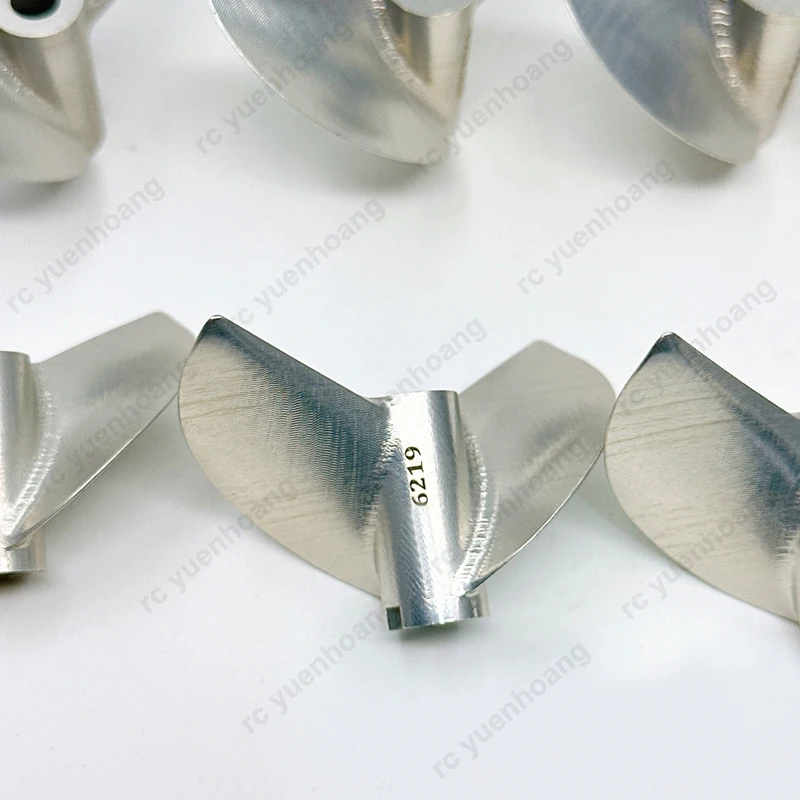 1 قطعة ضياء 60/62/64/66 مللي متر ثقب داخلي 6.35 مللي متر 2-شفرة مجداف الملعب 1.9 سبائك الألومنيوم المروحة ل 1-2 متر RC قارب الدعائم استبدال #4