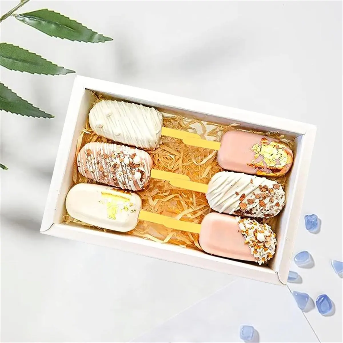 Best of 2026 35pcs Gold Acrylic Sticks, Reusable Sticks for Cakesicle Sticks, Bulk Glitter Sticks