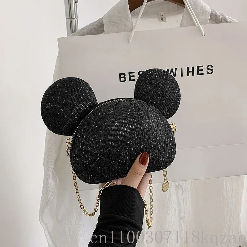 

Disney Mickey Shell Crossbody Bag Chain Strap Casual Stylish Summer Daily Use Shoulder Purse for Women