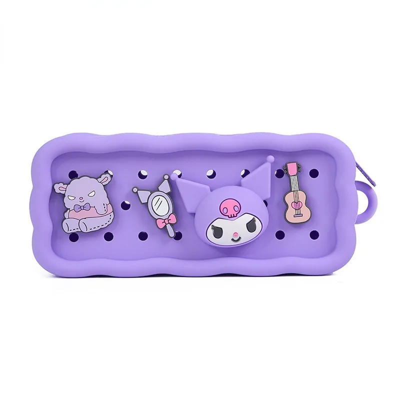 Sanrio New Cute Melody Jade Gui Dog Kuromi Multi functional Storage Bag Student Pencil Bag Gives Friends the Best Birthday Gift