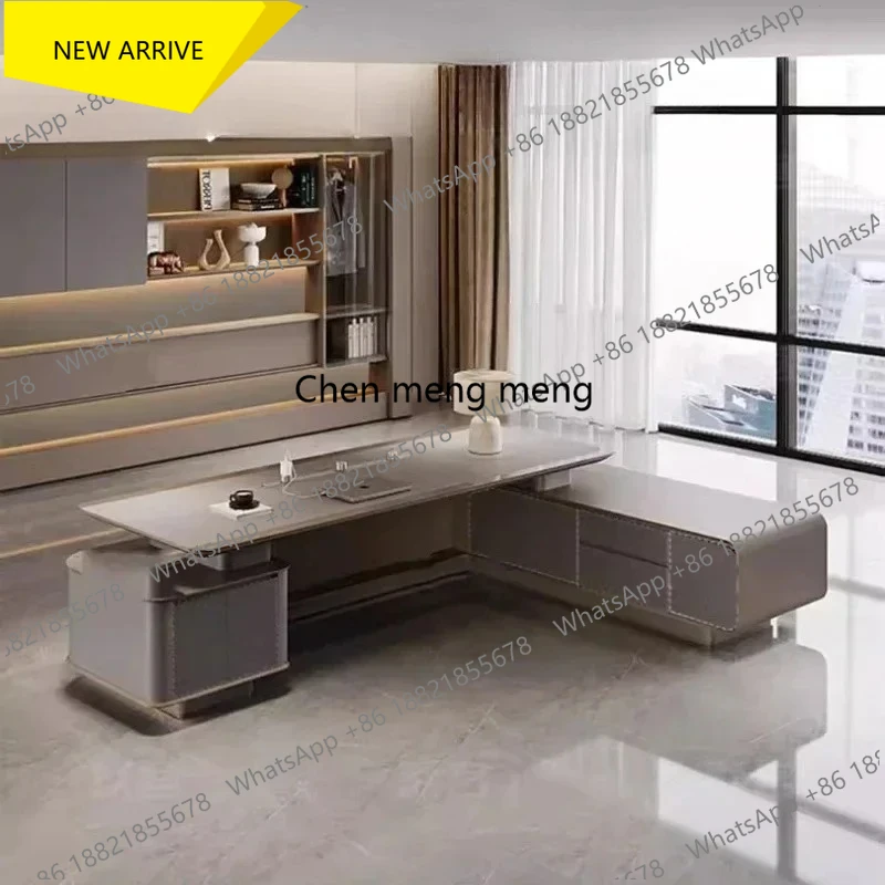 

A178 L Shaped Modern Office Desk Executive Work Luxury Conference Computer Desk Manager Reading Escritorio Oficina Modern Furni