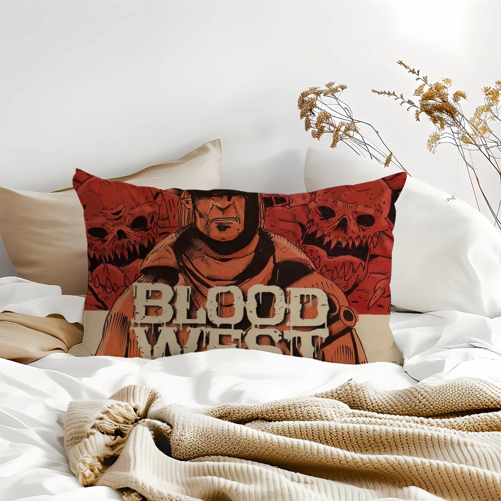 غطاء وسادة من Game Blood West مناسب لغرفة المعيشة وغرفة النوم والأريكة ووسادة تزيين المنزل #6