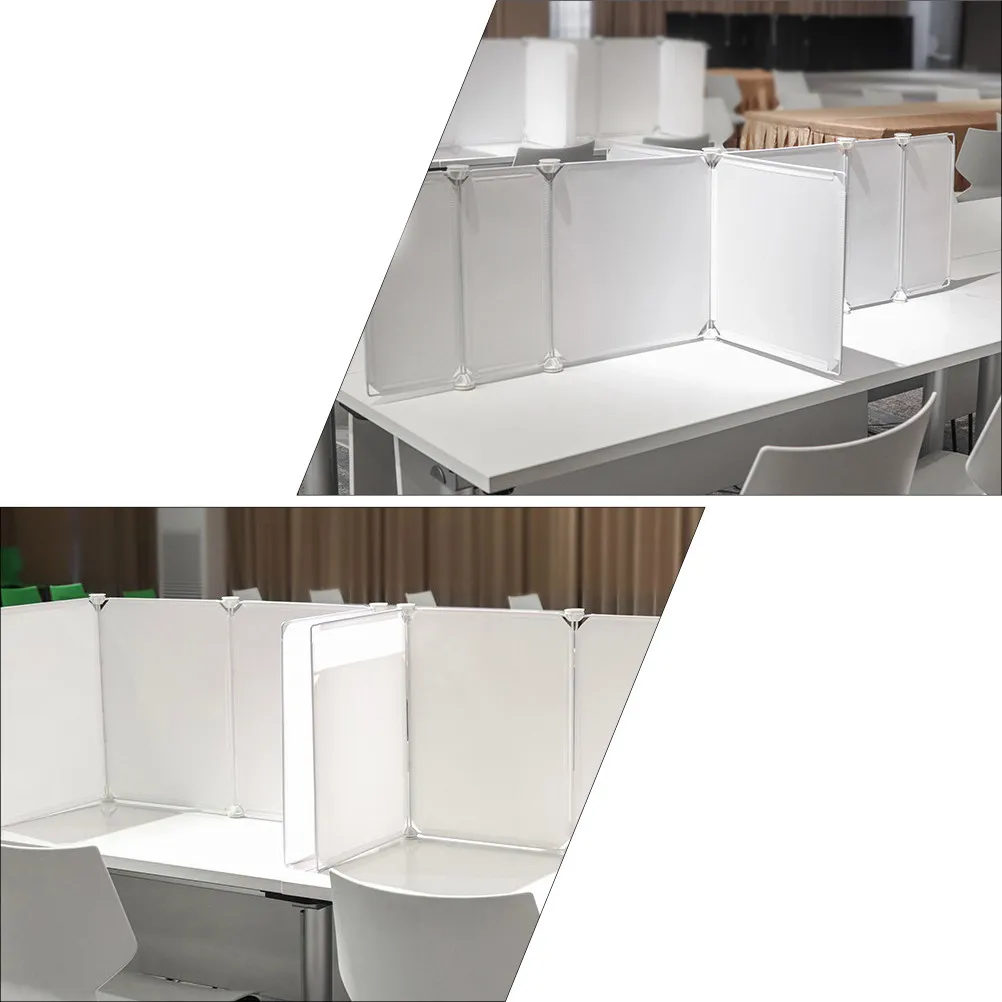 1 set Desk Divider Privacy Panel Office Partition Desktop Acrylic Halloween Christmas New Year Desk Partition Easy