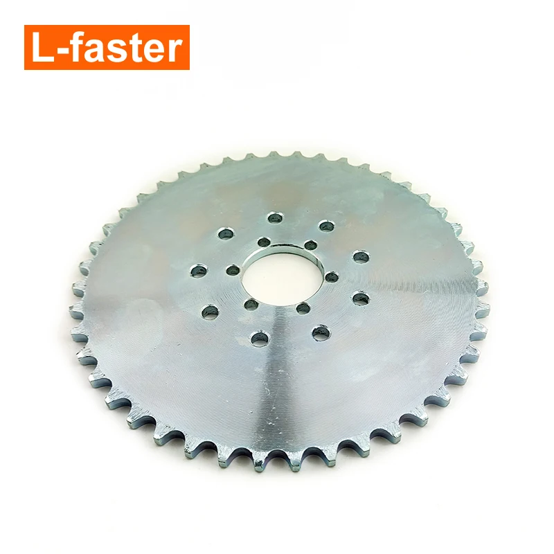 #420 Big Chainwheel Sprocket 44 Teeth Gear Compatible With 6 Holes 44mm Brake Disc Mount For Electric Cart Tricycle Pedicab Bike