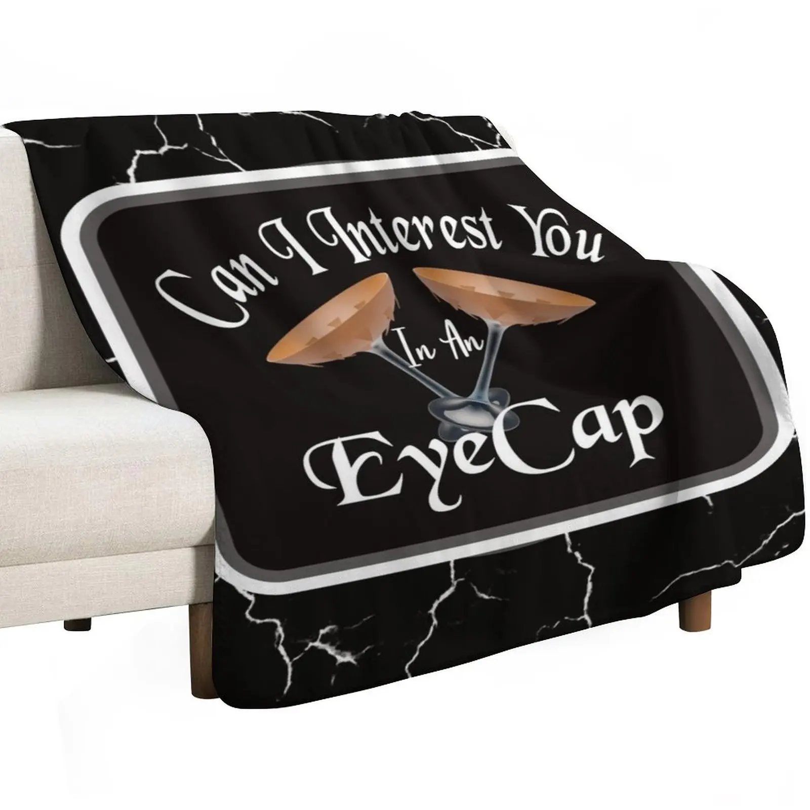 Can I Interest You In An Eye Cap - Embalming Joke Throw Blanket Furrys Designers Decoratives Sofa Quilt warm winter Blankets