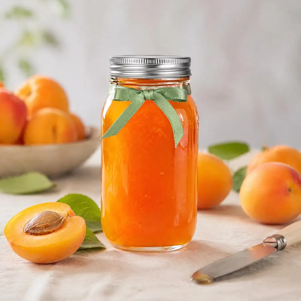 Mason Jars with Lids Glass Food Storage Containers Wide Mouth Glass Canning Jars 750ml Half Gallon Capacity Soda for Pantry