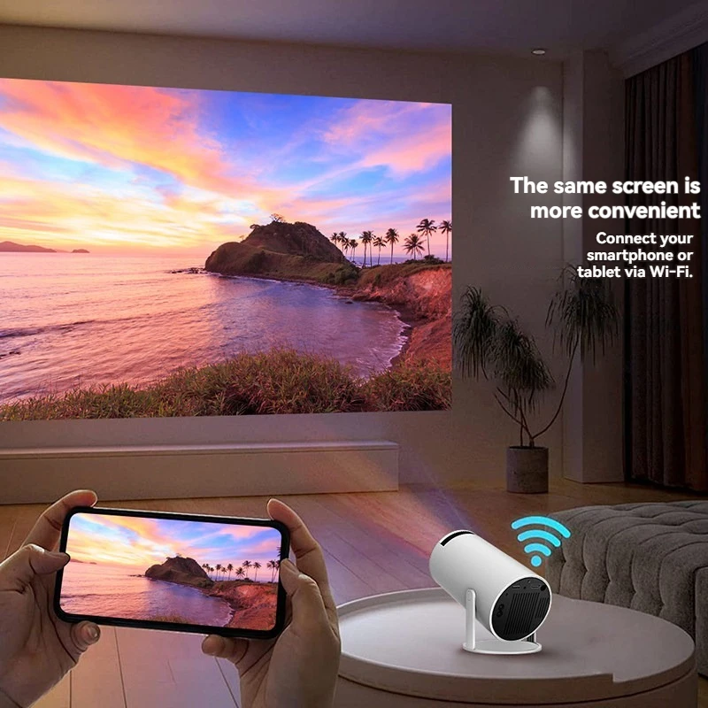 Android Smart Mini Projector WiFi Supports Screen Mirroring Home Theater Outdoor Camping HD Universal Projector