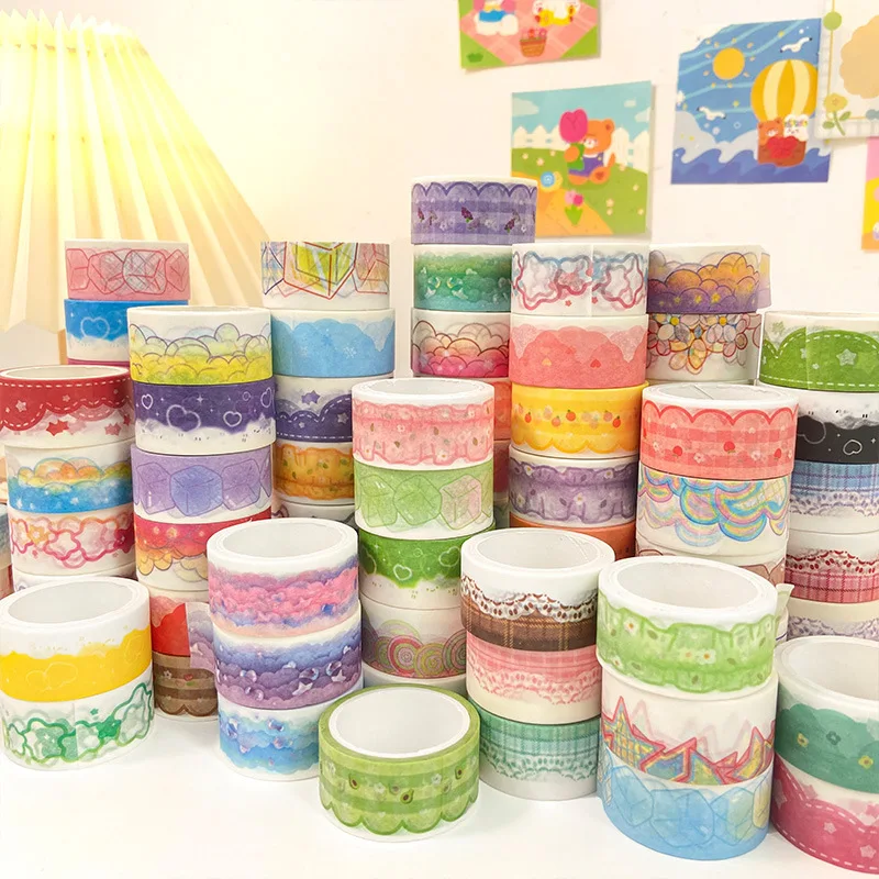 

10Rolls Clouds Washi Tape Set Scrapbooking Scenery Decorative Adhesive Tape Stationery Masking Tape Journal Supplies Washitape