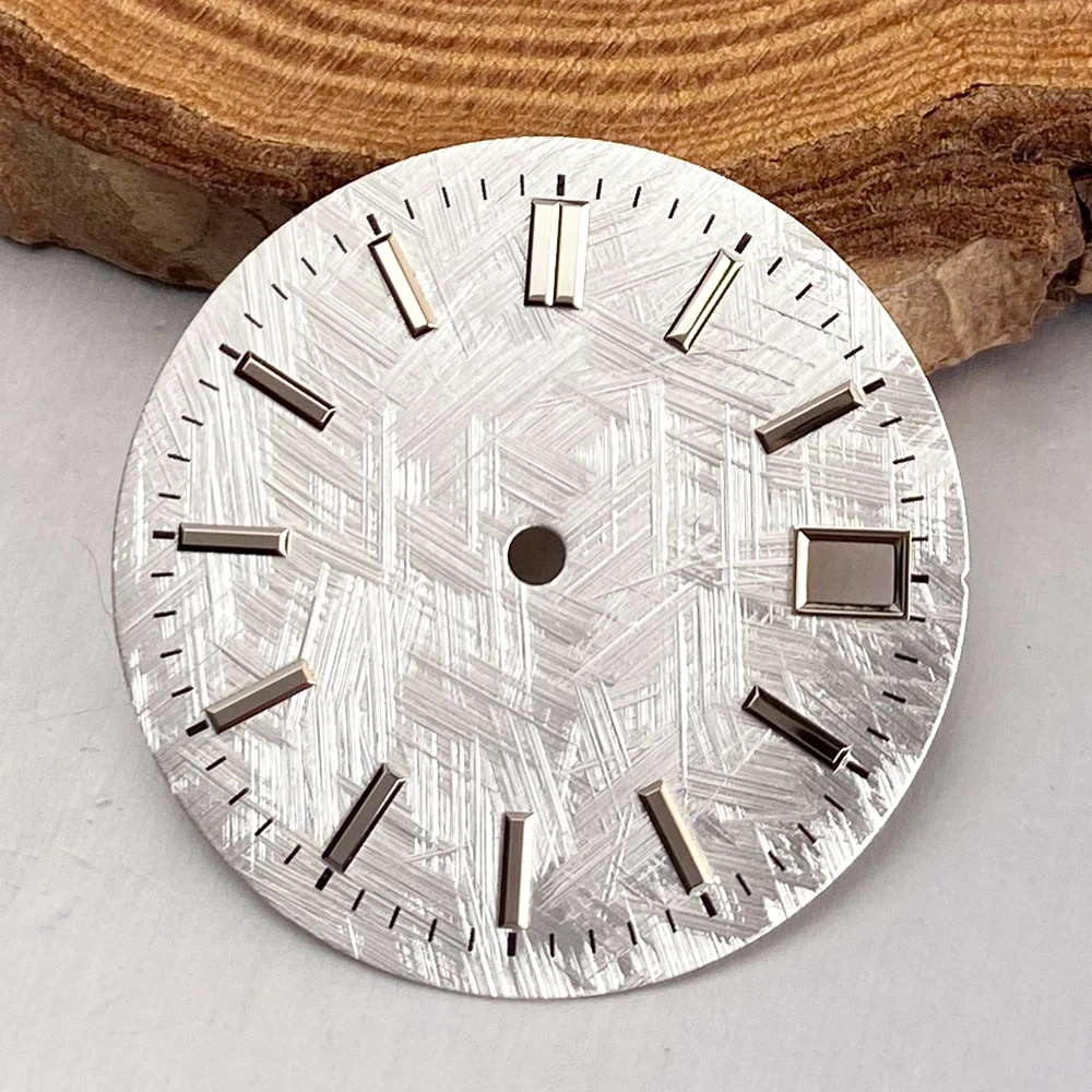 29mm Chaotic Texture Watch Dial Face Hands Set Wristwatch Modification Accessories No Luminous Faces for NH35 Movt Watch Parts