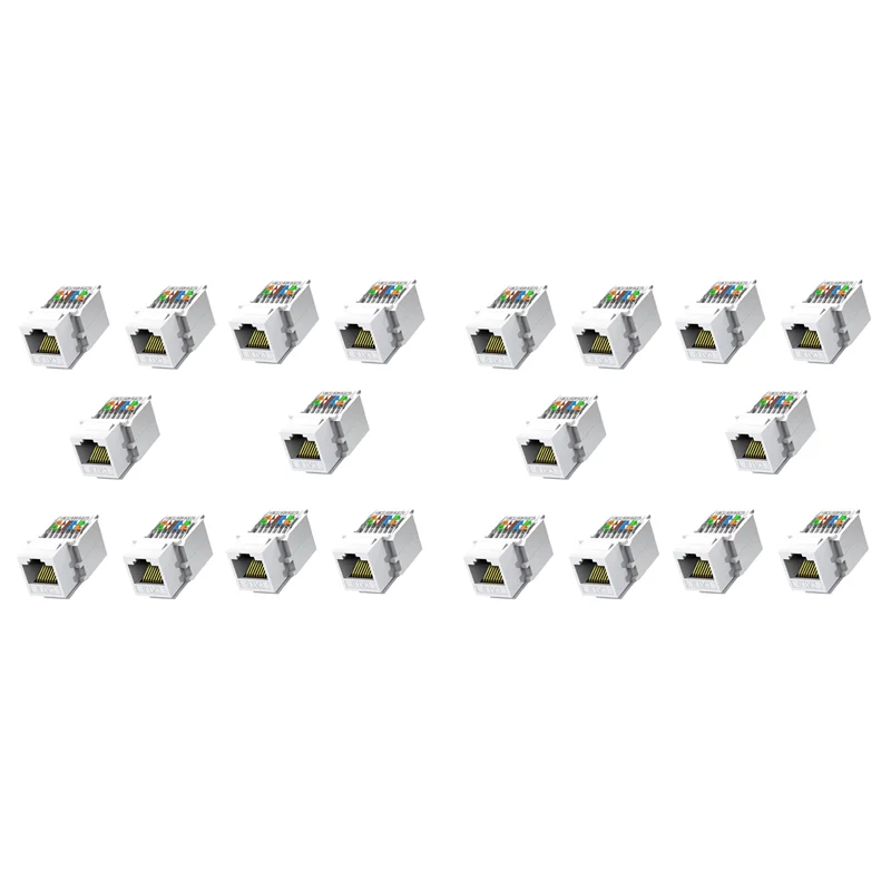 Hot-20 Pack Cat6 RJ45 Keystone Jack، أداة أقل لا أداة لكمة أسفل المطلوبة إلى مقرنة الوحدة