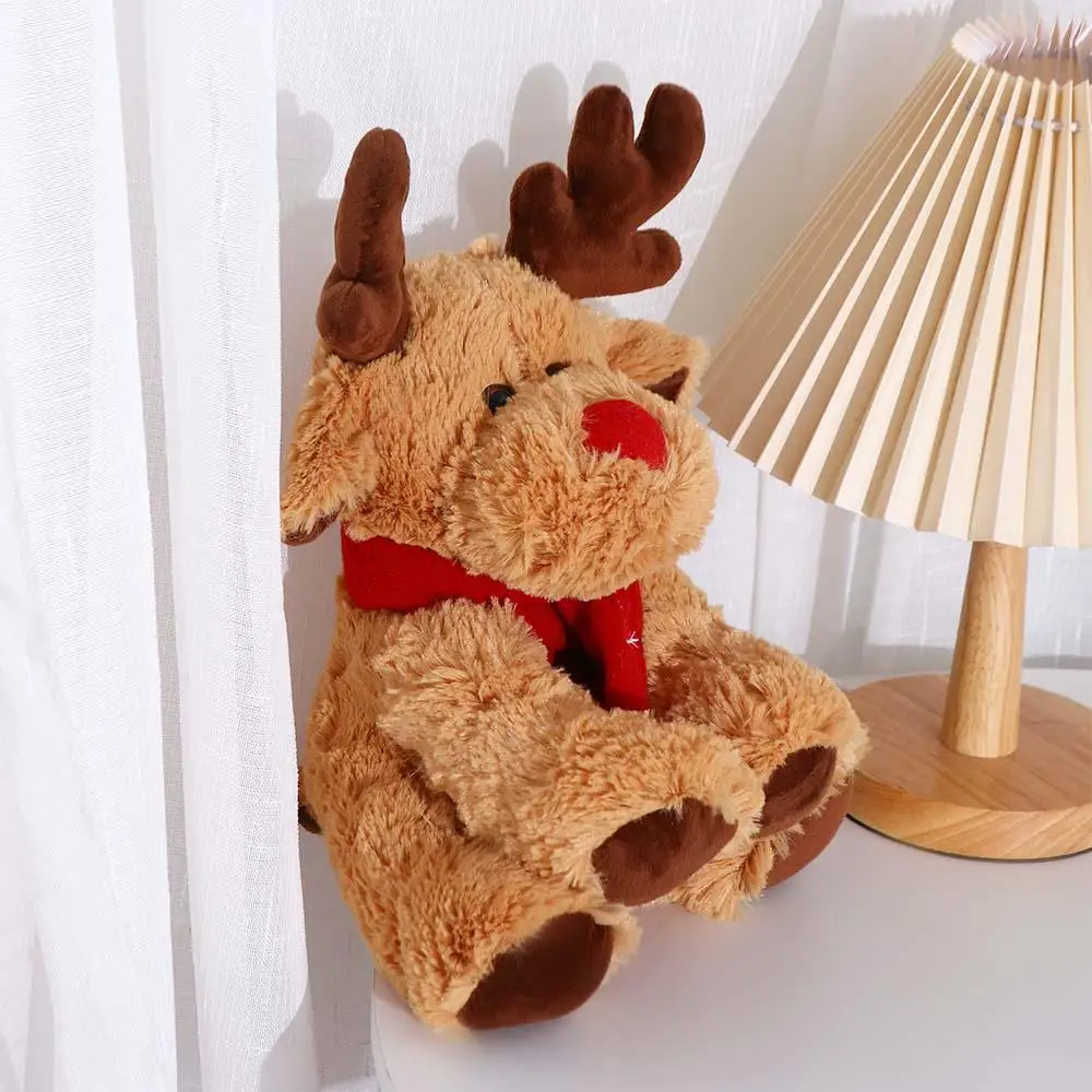น่ารัก 30 ซม.Elk ตุ๊กตาของเล่น Reindeer ตุ๊กตาอุปกรณ์เสริม Elk Plush ของเล่นตุ๊กตา Plush คริสต์มาสของขวัญตุ๊กตาของเล่น