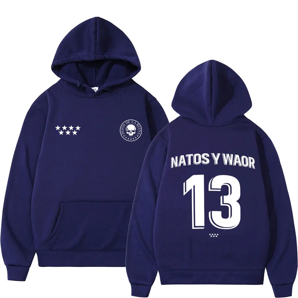 Rapper NATOS WAOR 13 Felpe Uomo Donna Moda Hip-hop Pullover Autunno Inverno Allentato Casual Punk Gotico Tuta Streetwear