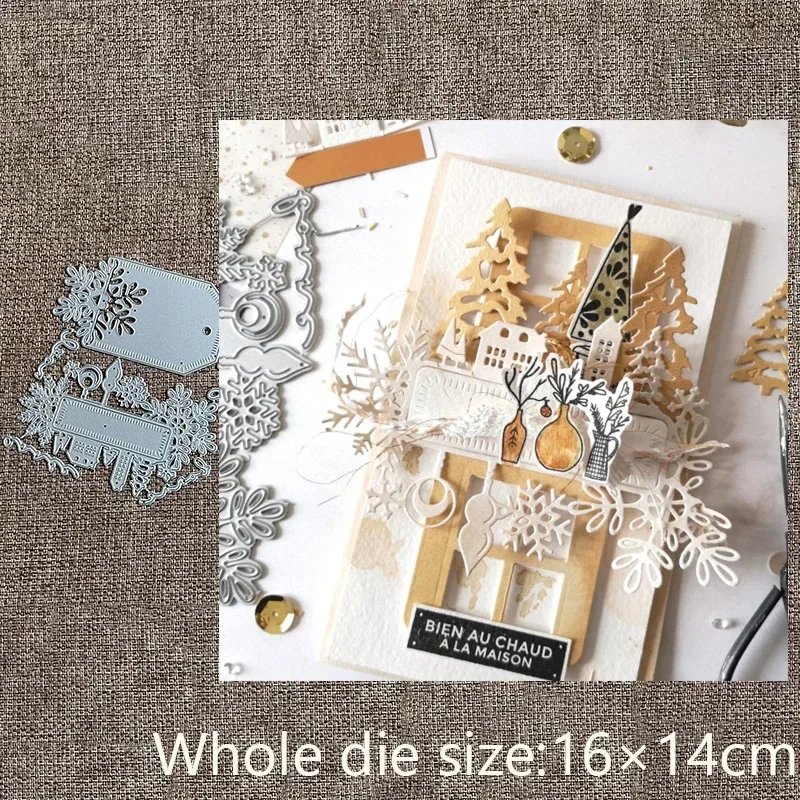 

XLDesign Craft Metal stencil mold Cutting Die snowflake tag letter frame scrapbook die cuts Album Paper Card Craft Embossing