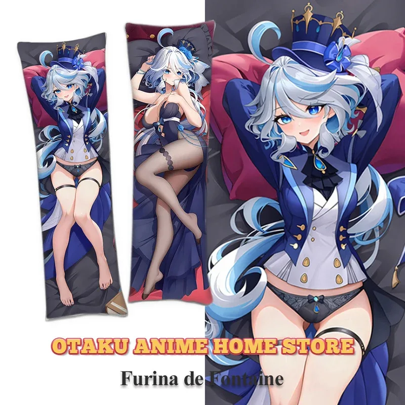 

Genshin Impact Furina Dakimakura Pillowcase Hugging Body Bed Cushion Cover Double-Sided Printed Throw Pillowcases Otaku GiftsCos