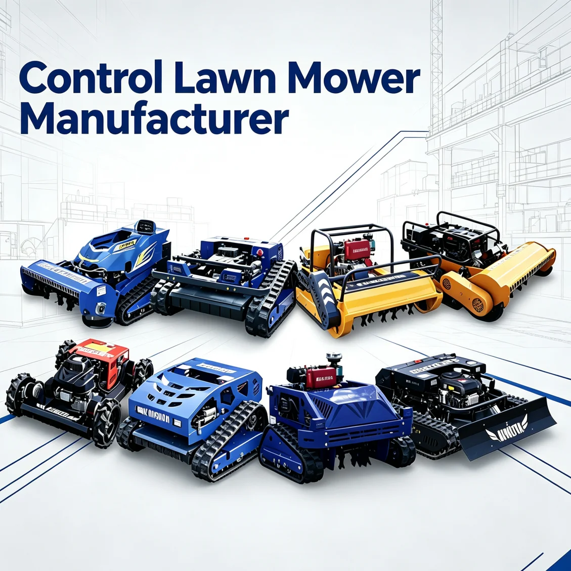 Customized Hot Sale Petrol/Diesel Flail Lawn Mower Automatic Grass Cutter Robot Machine Remote Control for Garden Field