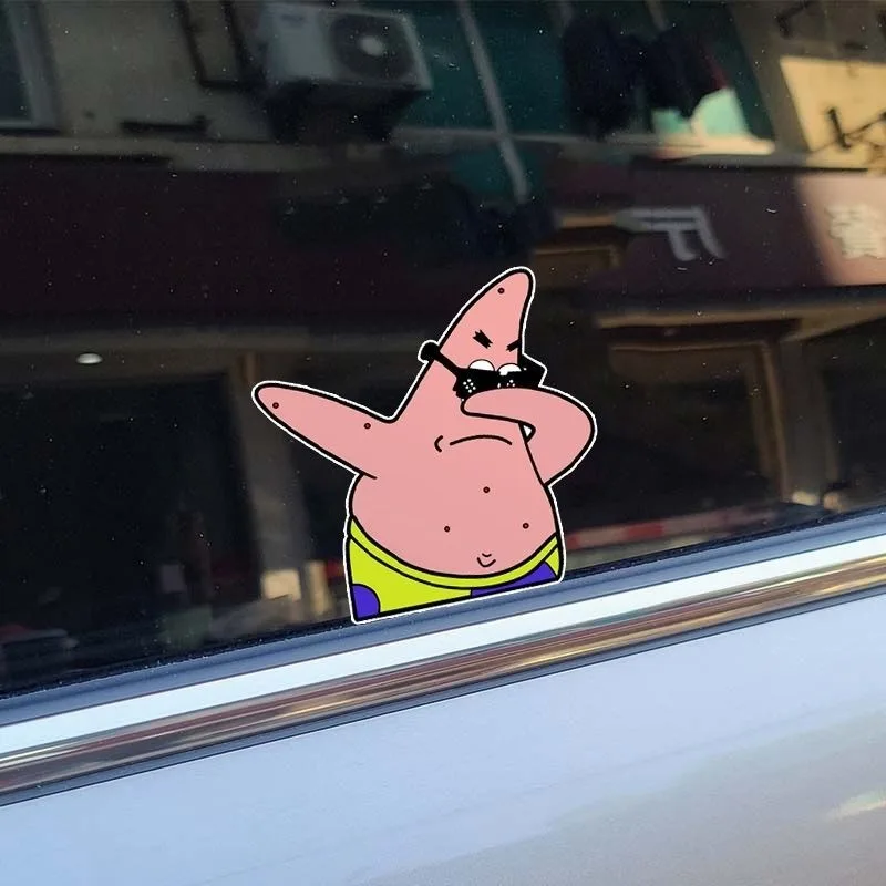 Cartoon Cute SpongeBob SquarePants Patrick Star  Squidward Tentacles Car Door Stickers Car Decoration Decals Wholesale