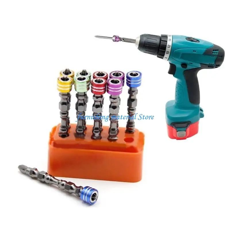Y5GD 10pcs Bit Bit Bit Set Tác động của đầu cứng đầu cứng tuốc nơ vít Bit Bit Driver D dụng cụ cầm tay 65/100mm