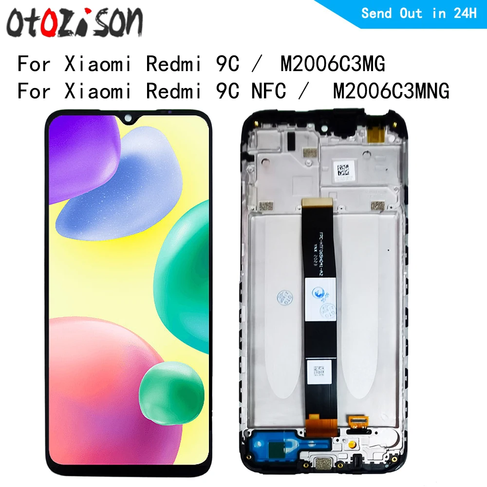 LCD dla Xiaomi Redmi 9C M2006C3MG Wyświetlacz Panel dotykowy Ekran Digitizer Z ramką Montaż dla Xiaomi Redmi 9C NFC M2006C3MNG