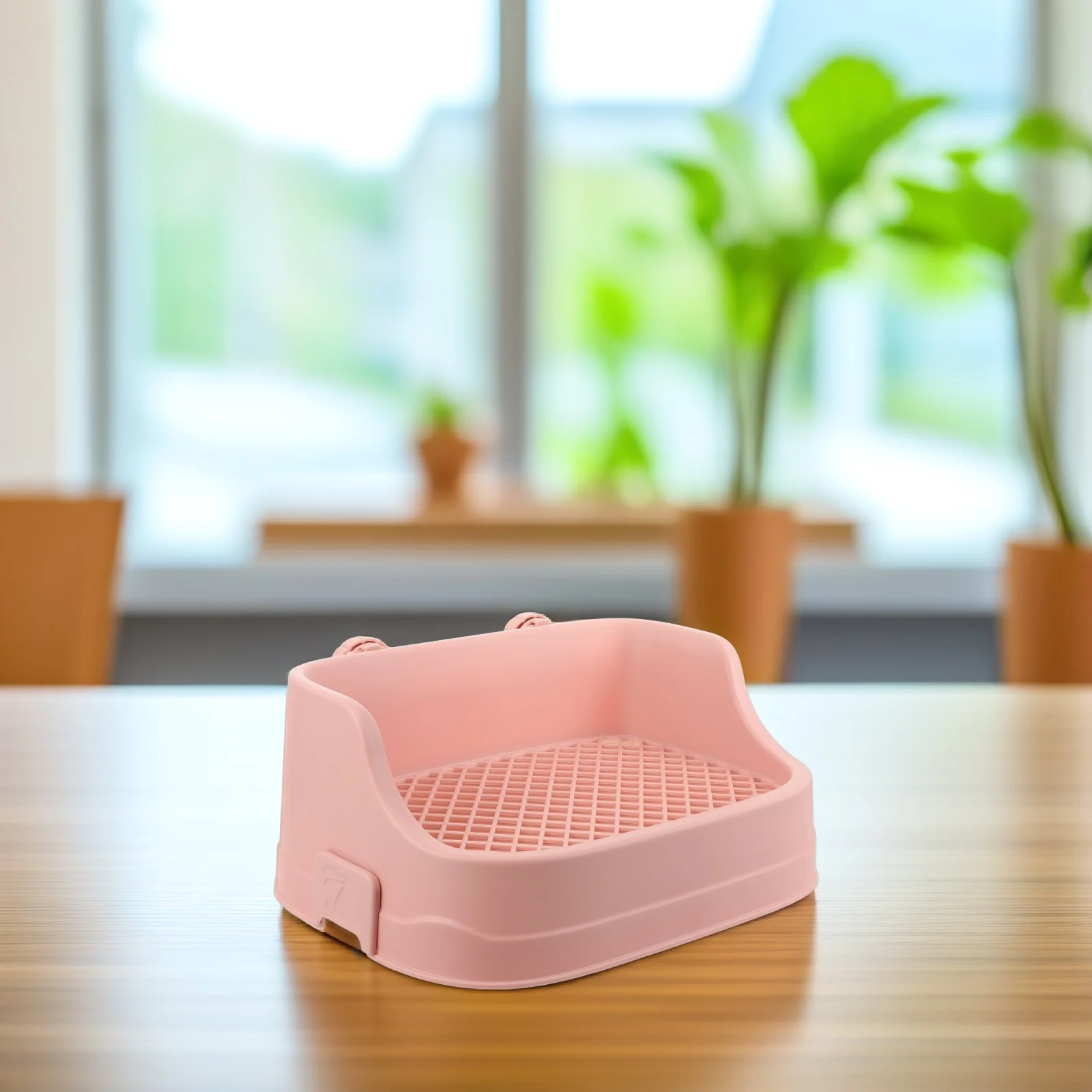

Large Corner Bunny Litter Box Plastic Pet Toilet For Rabbit Guinea Pig Hamster Odor-Free Leak-Proof Small Animal Potty Trainer